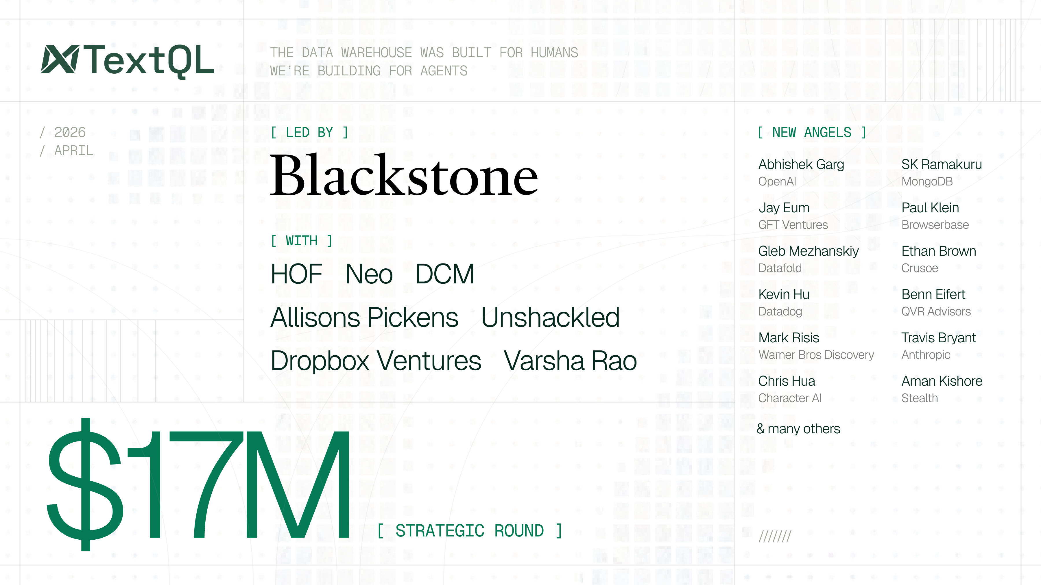 TextQL Raises $17M, Anchored by Blackstone Innovations Investments, to Help Bring Intelligence to Enterprise Data